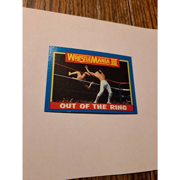 Vintage 1987 Topps WWF WrestleMania III Ricky Steamboat Savage 55 Wrestling Card - Picture 1 of 2